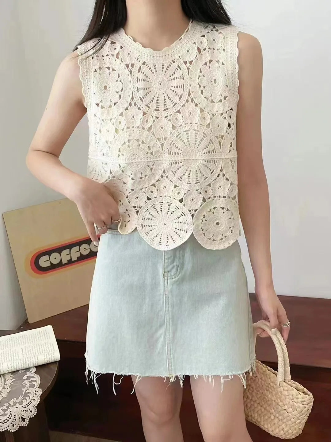 Women Crochet Lace Top | Aria
