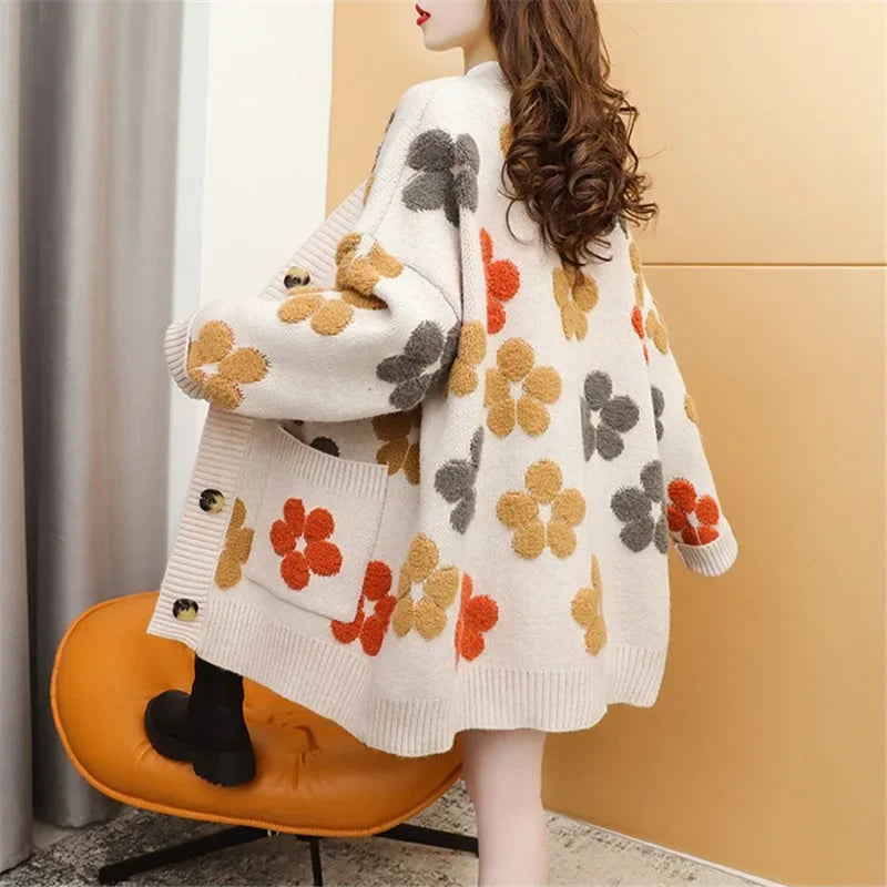 Floral Knit Cardigan | Euna