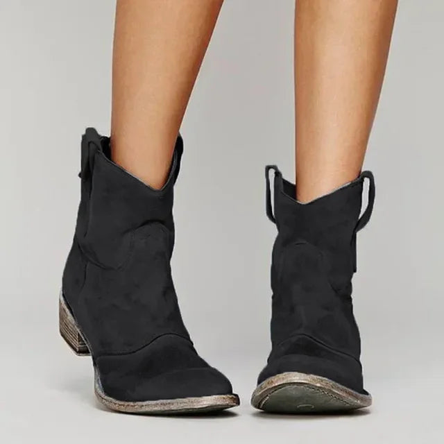 Variant image for Women Cowboy Boots Gray Leather | Destiny-10