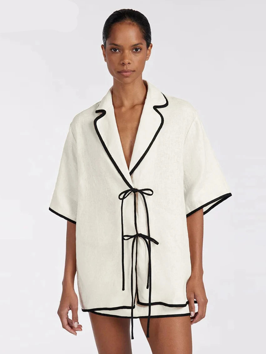 Women Relaxed Cotton Lounge Set | Isadora