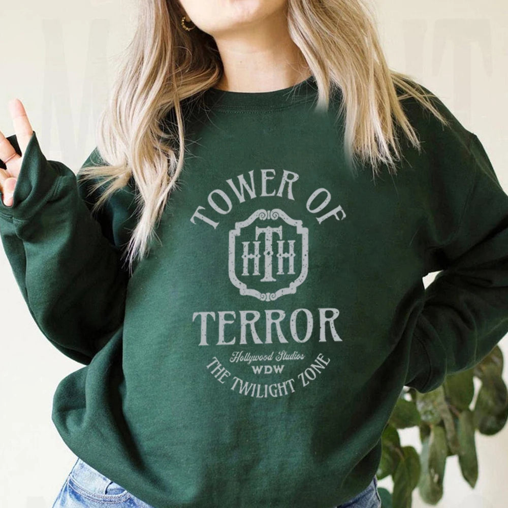 Women Oversized Tower of Terror Sweatshirt | Evania