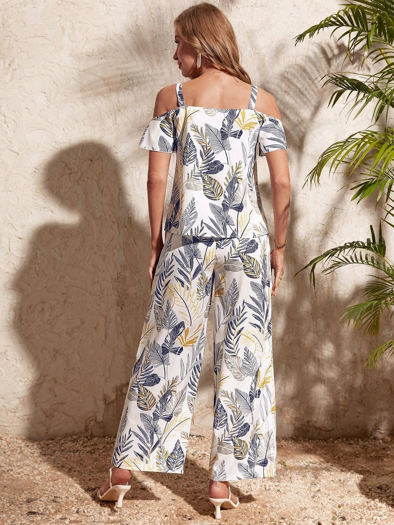 Women Tropical Print Two-Piece Set | Sabrina
