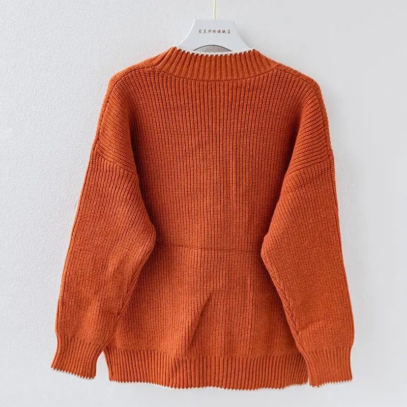 Women Cozy Contrast-Trim Knit Cardigan | Allana