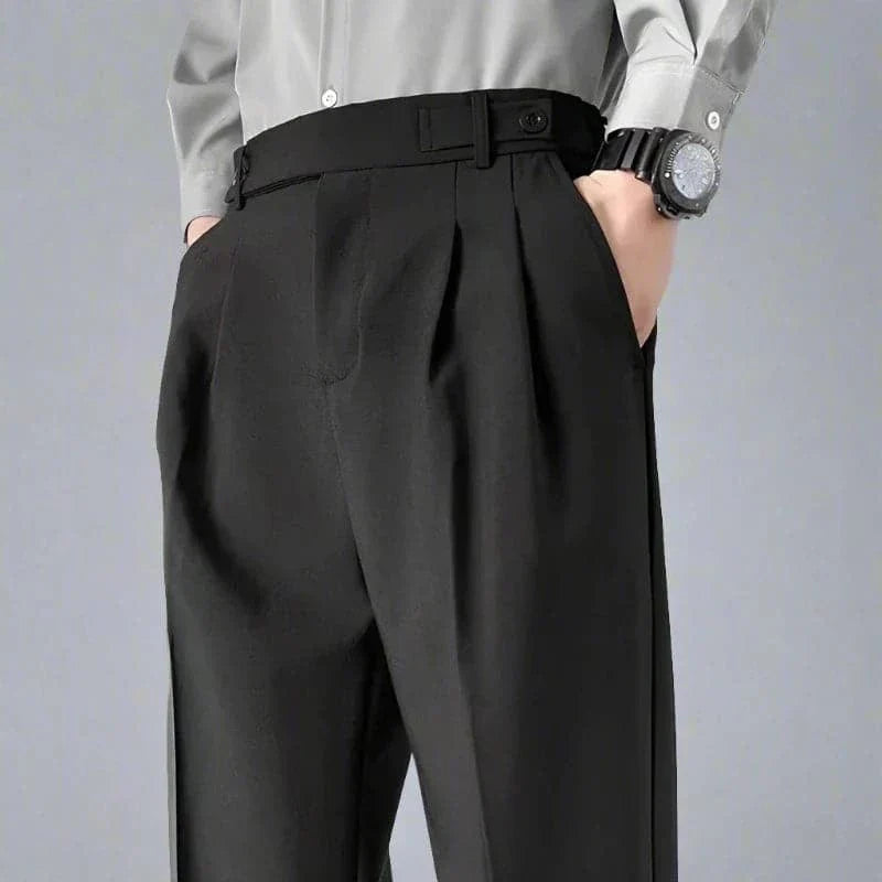 Variant image for Men Casual Pants Black Cotton | Italian Style-5