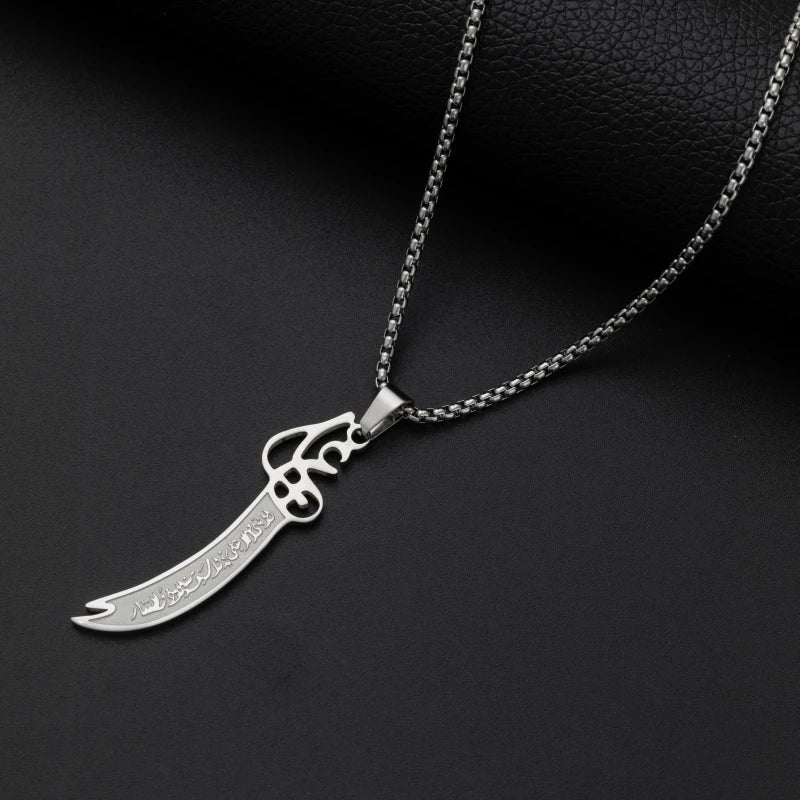 Men's Necklace Stainless Steel Pendant | Zulfiqar-3