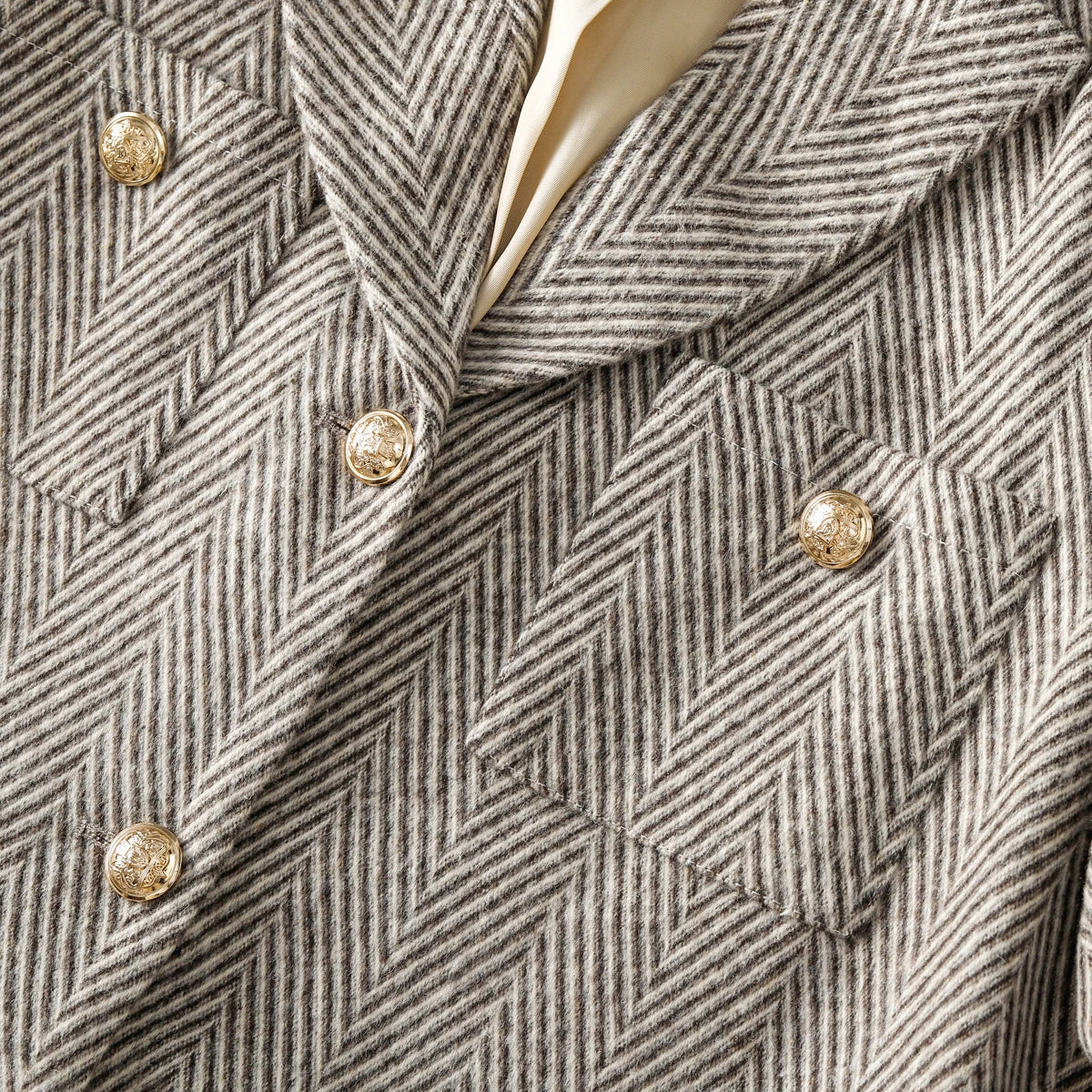 Women Herringbone Cropped Blazer | Modesta