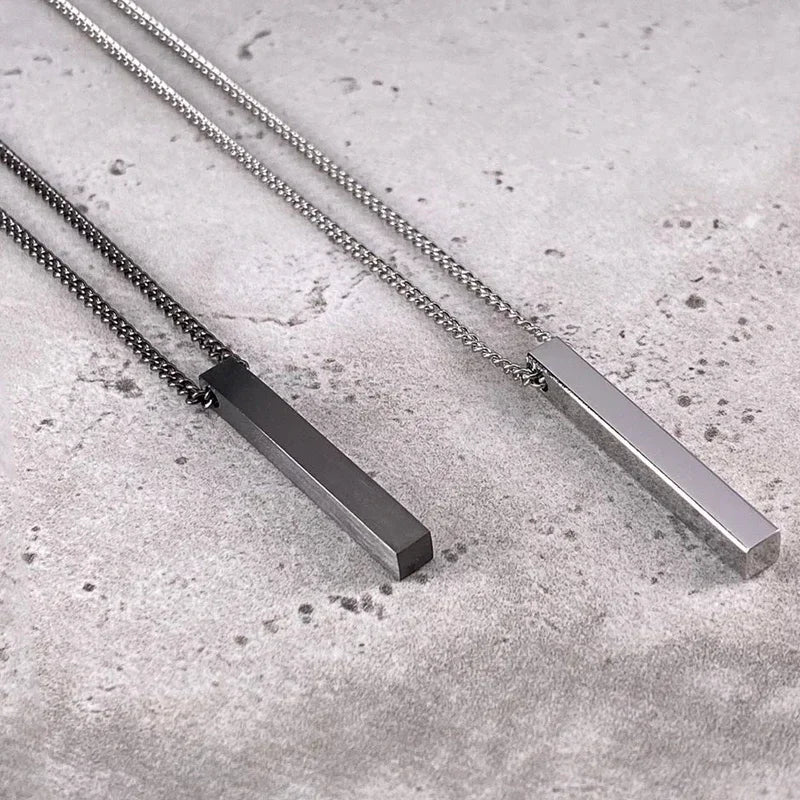 Men's Necklace Stainless Steel Geometric Pendant | Urban Style-3