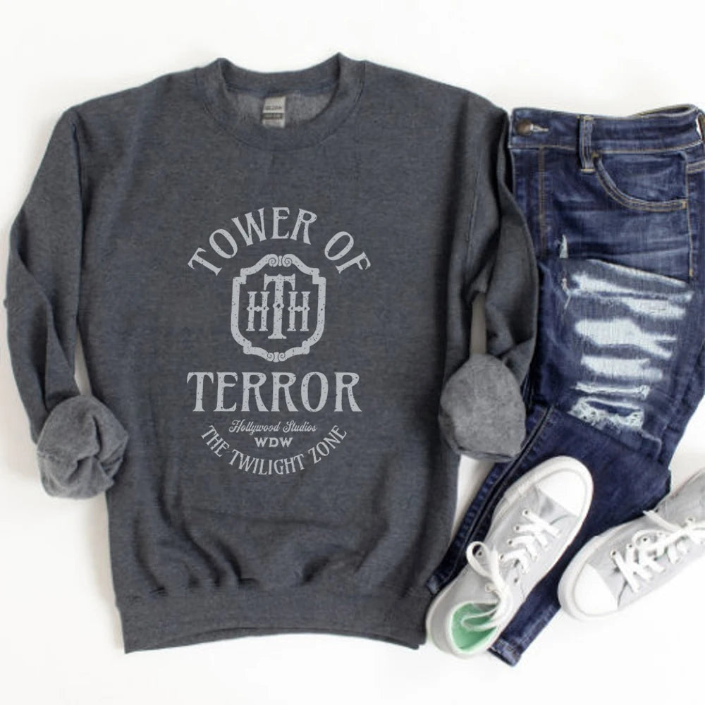 Women Oversized Tower of Terror Sweatshirt | Evania