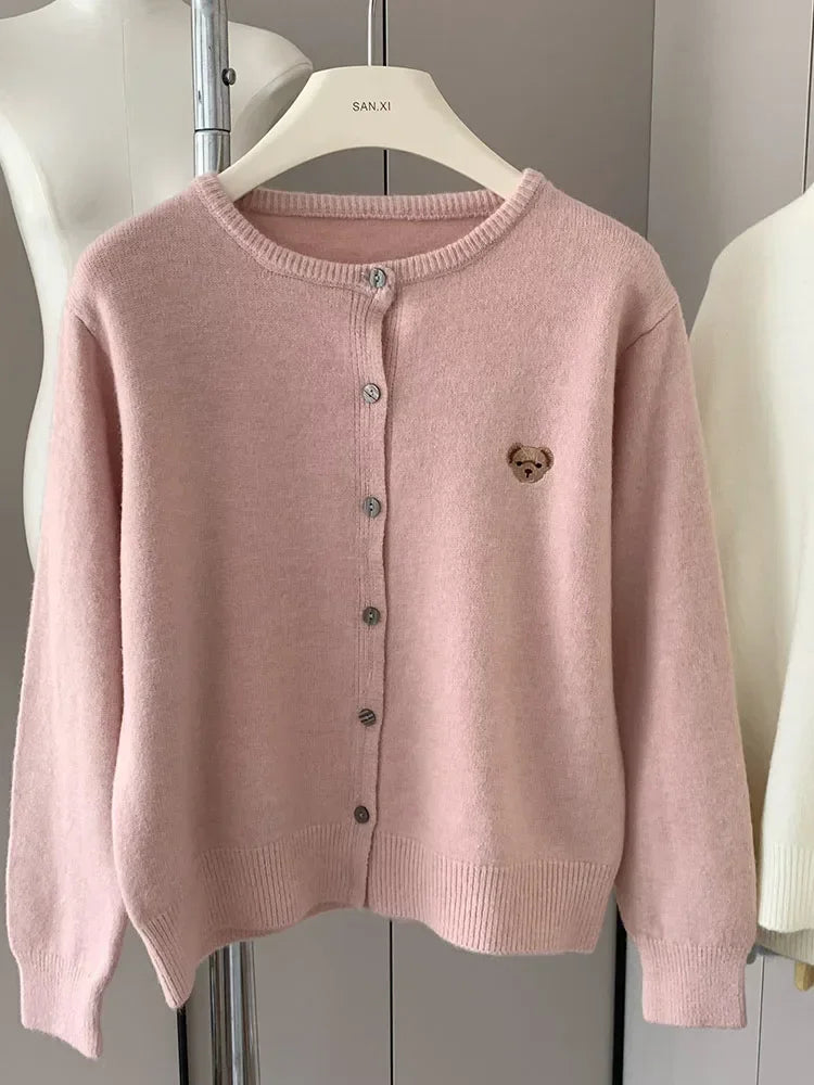 Women Cute Teddy Button Cardigan | Letitia