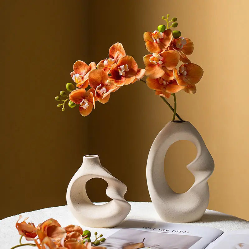 Ceramic Double Vase Neutral | Elegance 3
