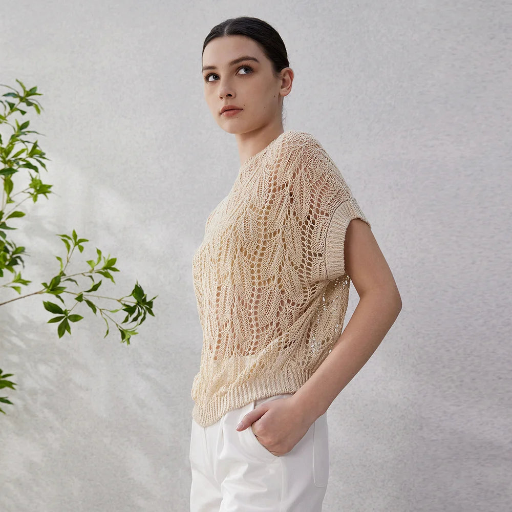 Women Crochet Knit Top | Tauria