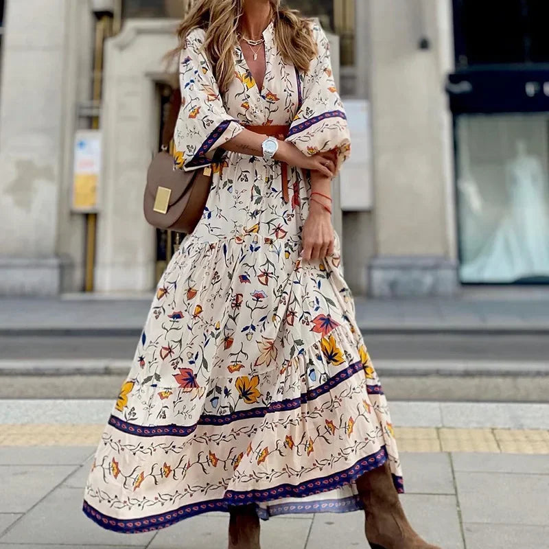 Women Bohemian Floral Maxi Dress | Florabel