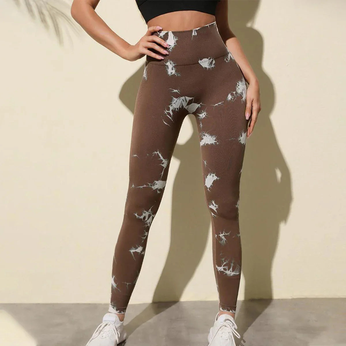 Variant image for Women High-Waist Gym Leggings Multi-Color Polyester Spandex | Active Style-3