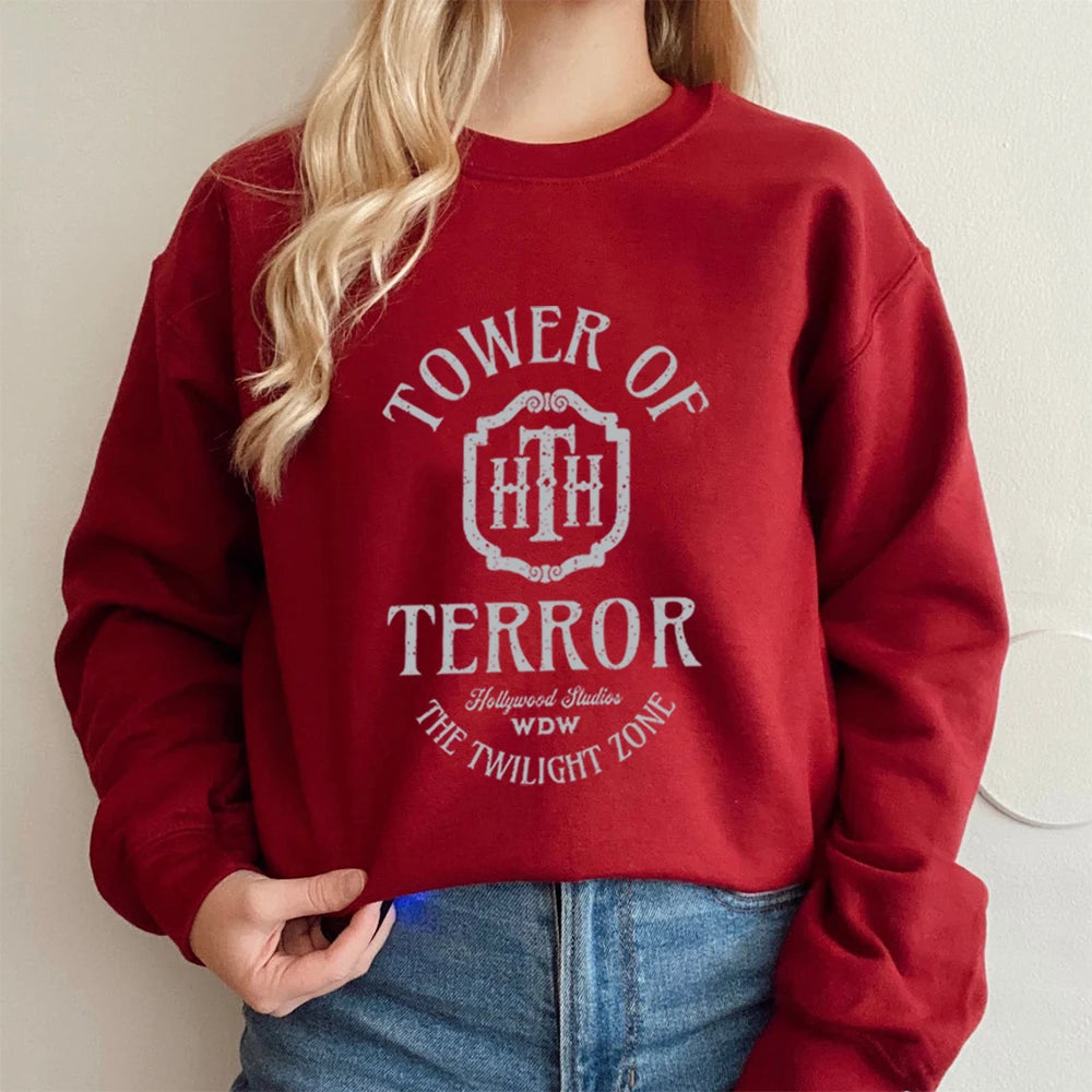 Women Oversized Tower of Terror Sweatshirt | Evania