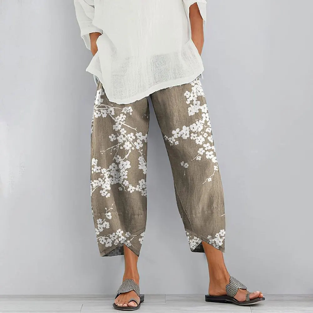 Women Floral Print Wide-Leg Pants | Anne