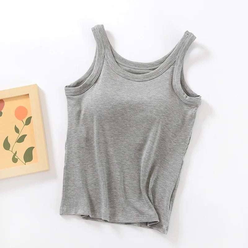 Women Basic Ribbed Tank Top | Cherry