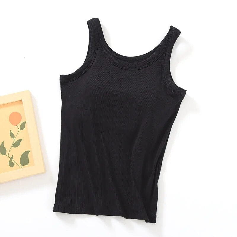 Women Basic Ribbed Tank Top | Cherry