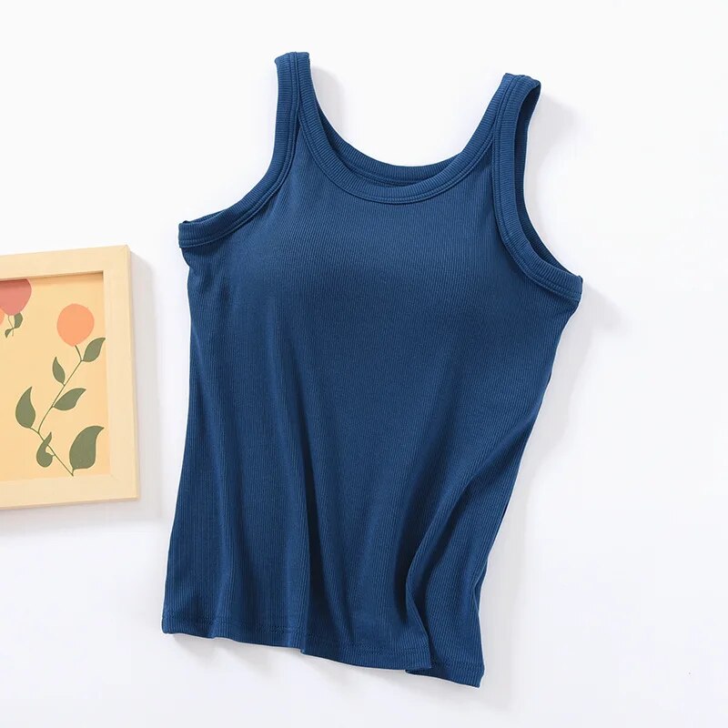 Women Basic Ribbed Tank Top | Cherry