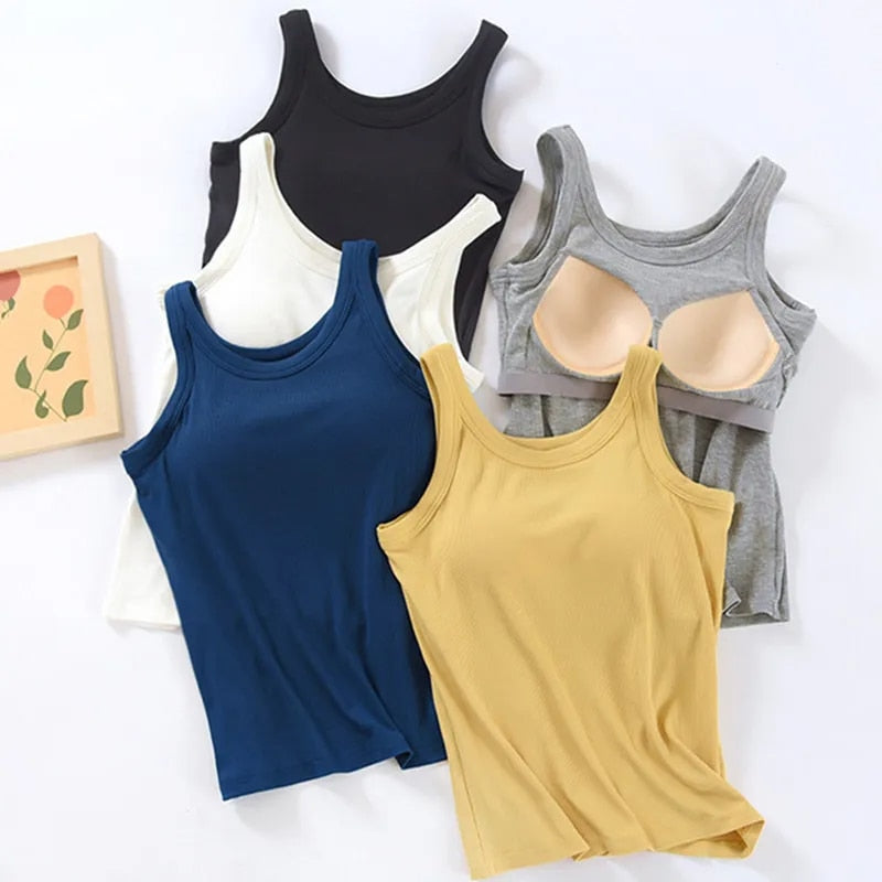 Women Basic Ribbed Tank Top | Cherry