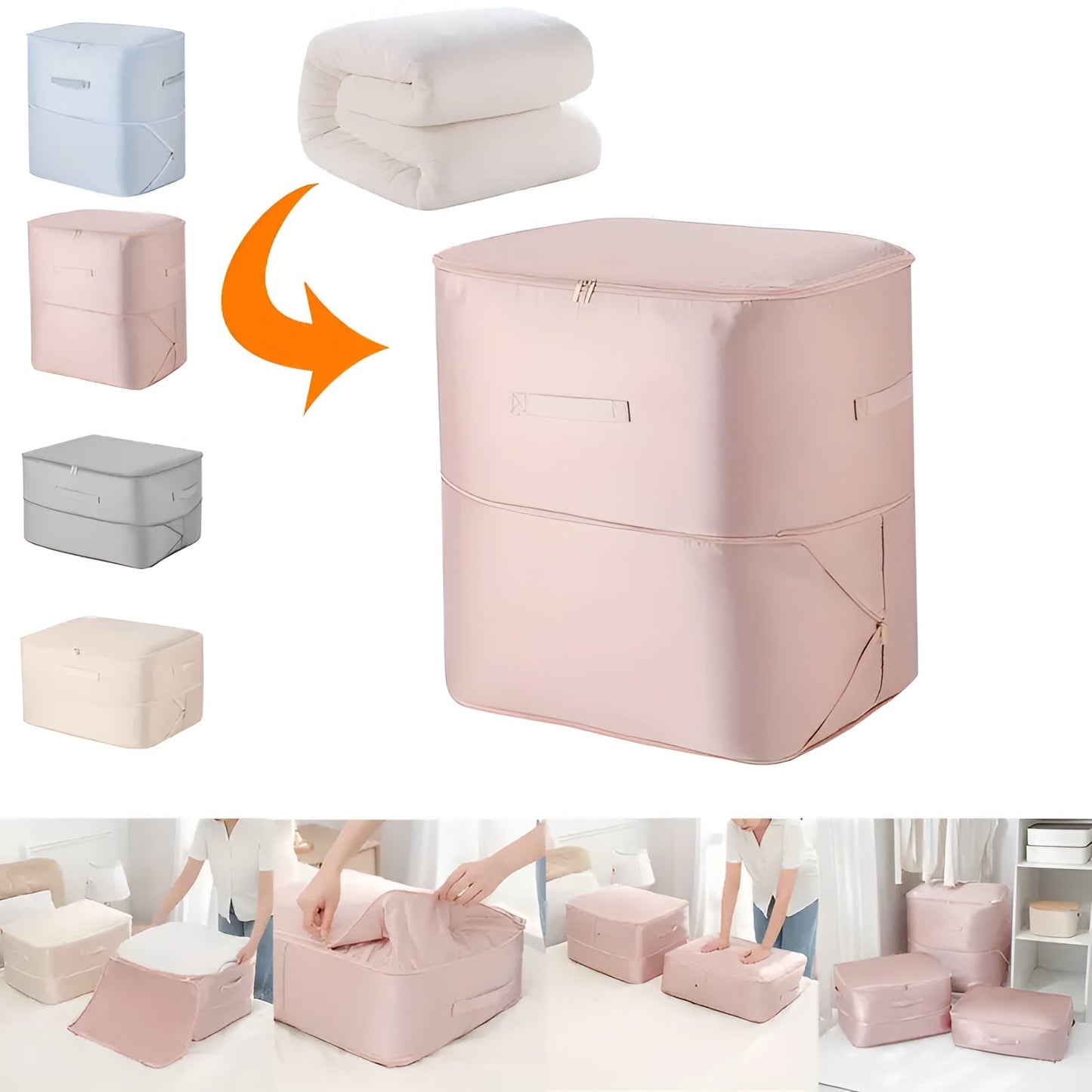Space-Saving Compression Storage Bags for Clothes and Bedding – Airtight, Durable, Transparent Design 2