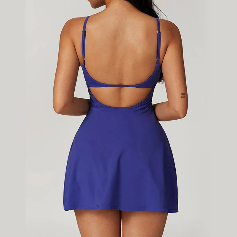 Women Square Neck Mini Dress | Lavinia
