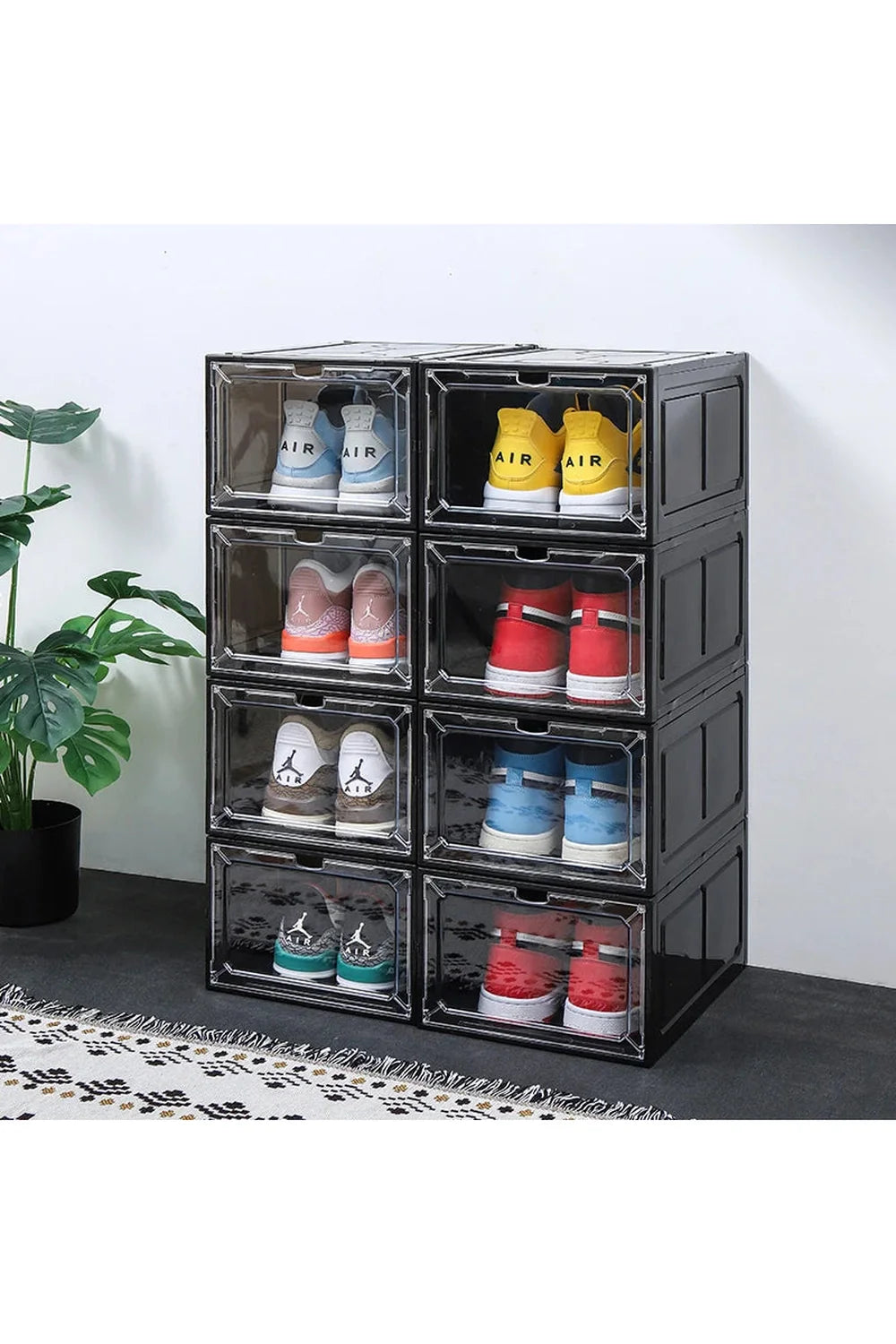 Stackable Clear Sneaker Organizer Boxes – Durable PP Storage Solution for Stylish Shoe Display 1