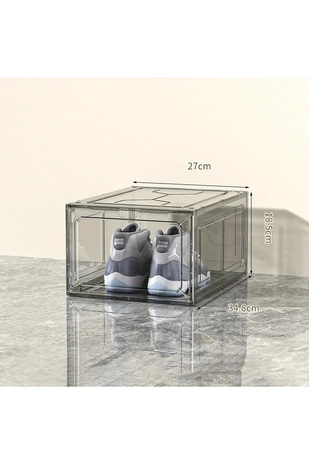 Stackable Clear Sneaker Organizer Boxes – Durable PP Storage Solution for Stylish Shoe Display 6