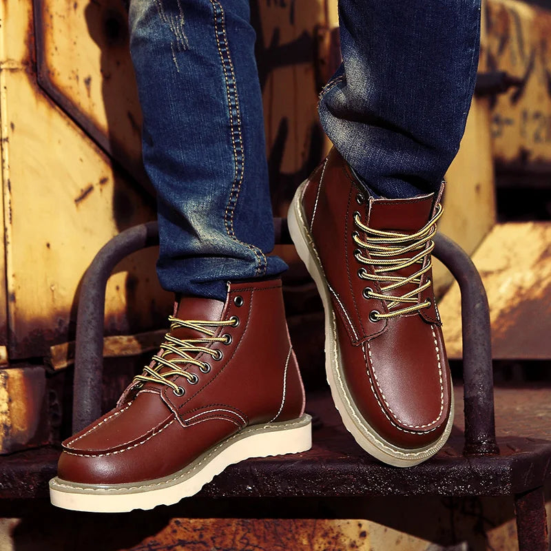 Men's Casual Shoes Black Leather | Derwin-6