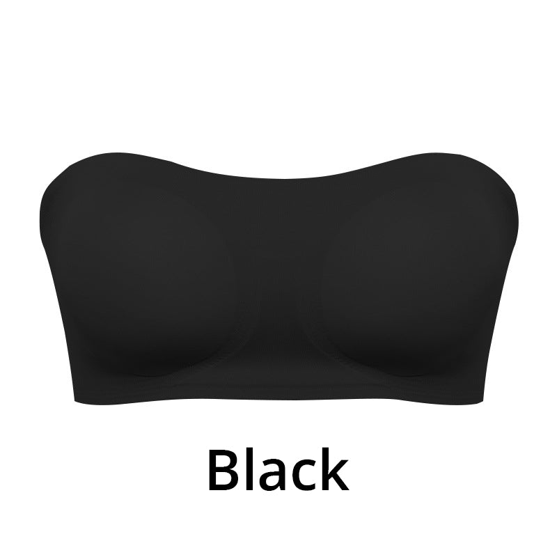 Strapless Push-Up Bra with Seamless Adhesive Fit
