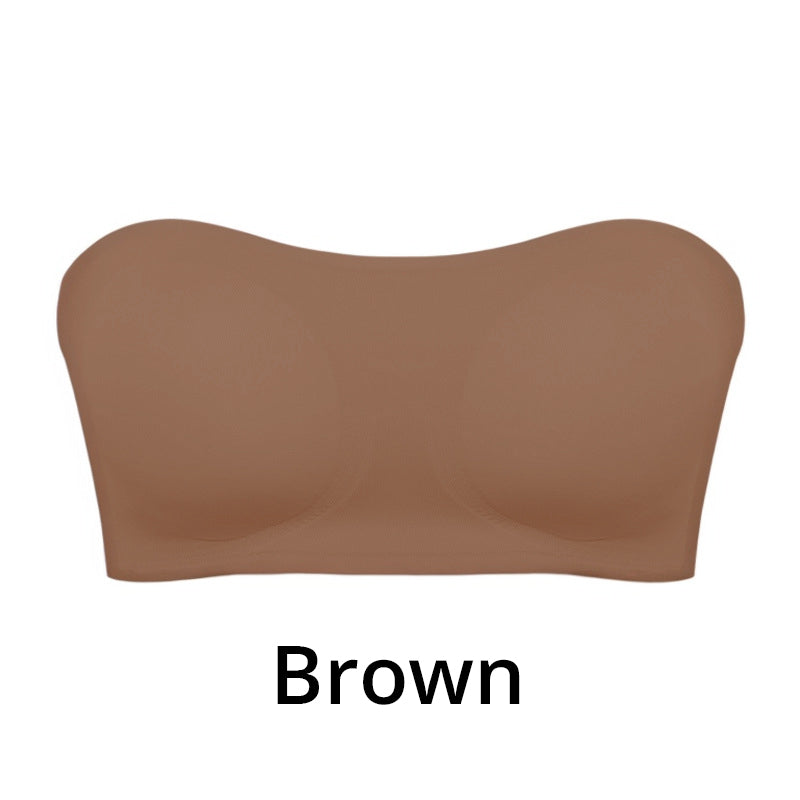 Strapless Push-Up Bra with Seamless Adhesive Fit