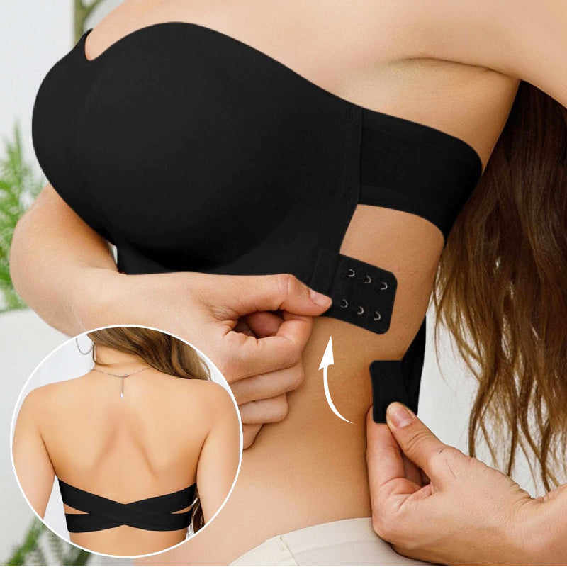 Strapless Push-Up Bra with Seamless Adhesive Fit