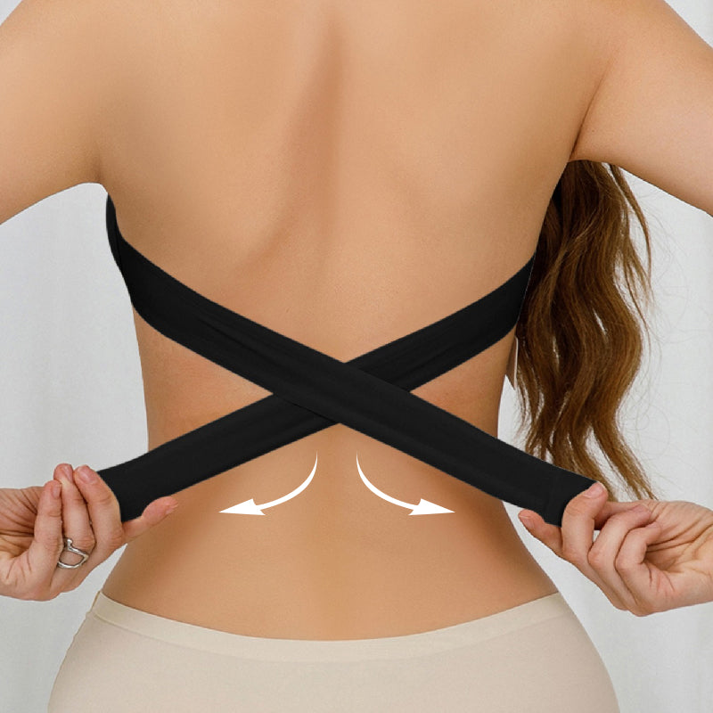 Strapless Push-Up Bra with Seamless Adhesive Fit