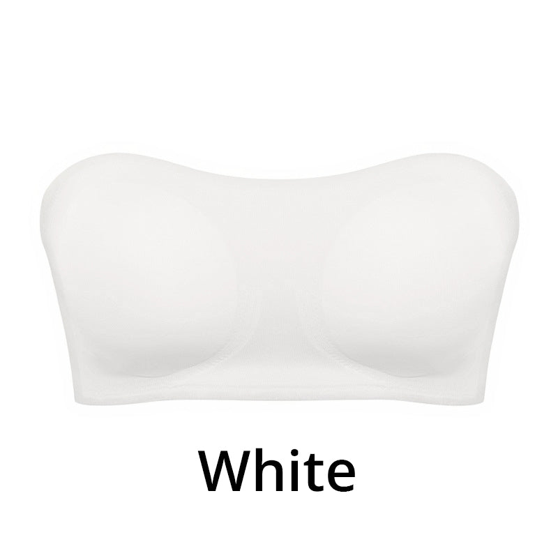 Strapless Push-Up Bra with Seamless Adhesive Fit