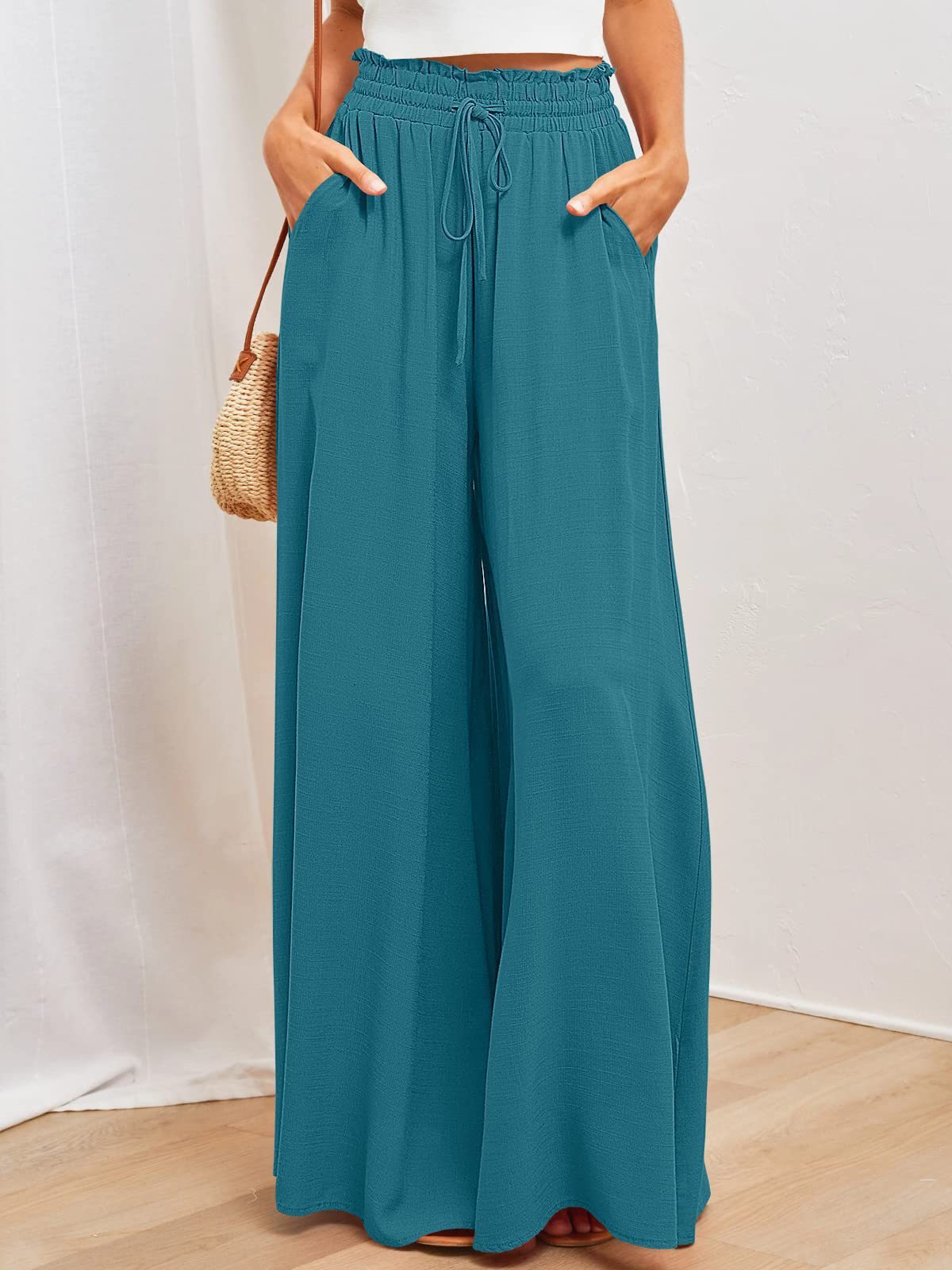 Women Wide-Leg Drawstring Pants | Sorrell