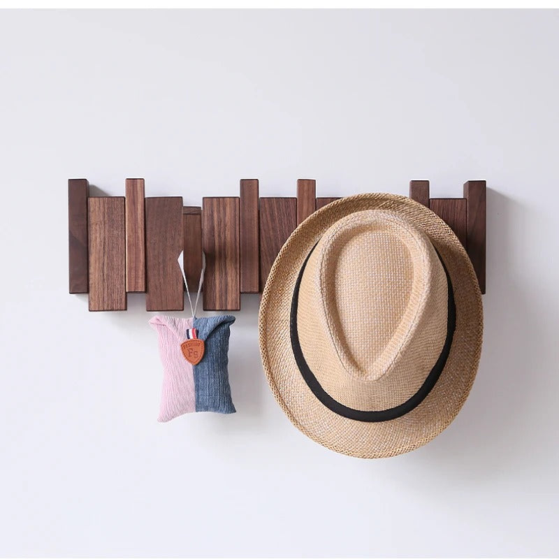 Stylish Wooden Coat Rack with Piano Design – Wall Mounted Coat Stand with 6 Hooks for Elegant Home Decor 2