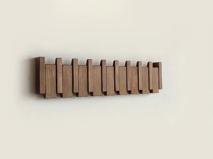 Stylish Wooden Coat Rack with Piano Design – Wall Mounted Coat Stand with 6 Hooks for Elegant Home Decor 4