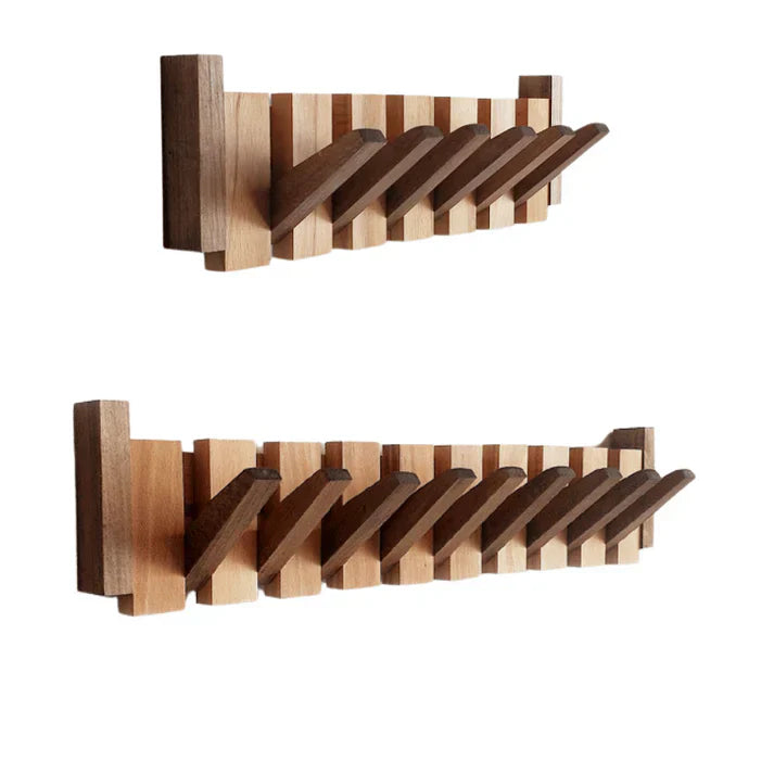 Stylish Wooden Coat Rack with Piano Design – Wall Mounted Coat Stand with 6 Hooks for Elegant Home Decor 7