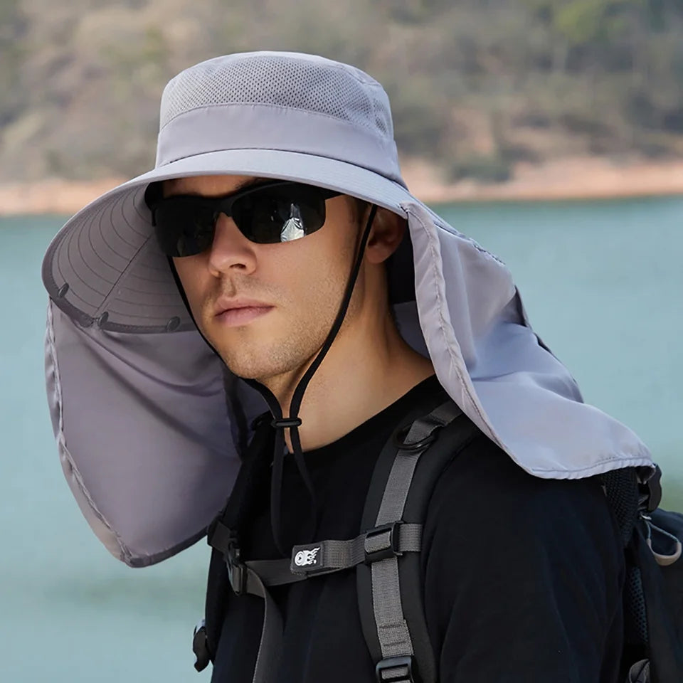 Summer Sunshade Fishing and Cycling Cap with Oversized Brim – Waterproof, Breathable, Adjustable Outdoor Hat 6