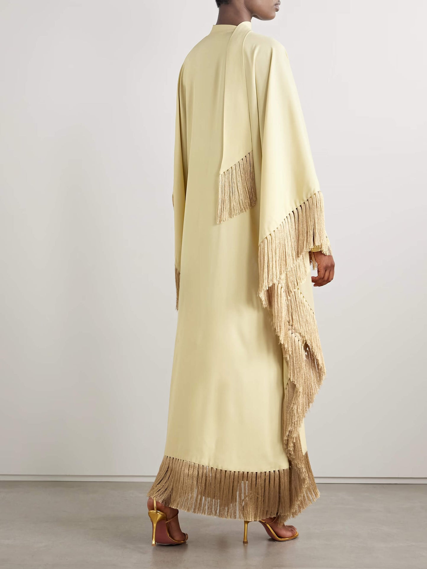 Women Kaftan Yellow Crepe | Diana-2