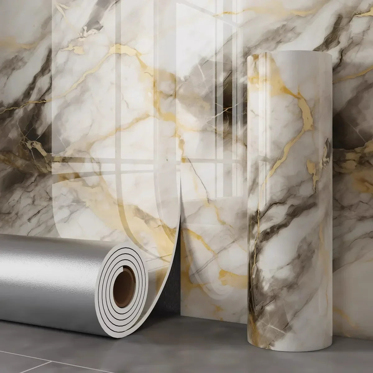 Thick Foam Marble Removable Wallpaper – Waterproof Self-Adhesive Wall Decor for Bedroom and Living Areas 11