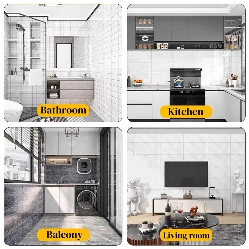 Thick Foam Marble Removable Wallpaper – Waterproof Self-Adhesive Wall Decor for Bedroom and Living Areas 2