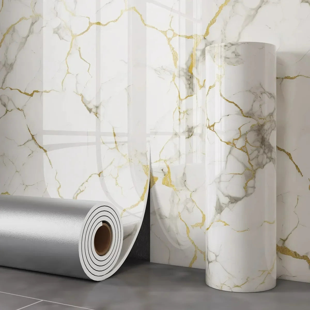 Thick Foam Marble Removable Wallpaper – Waterproof Self-Adhesive Wall Decor for Bedroom and Living Areas 9