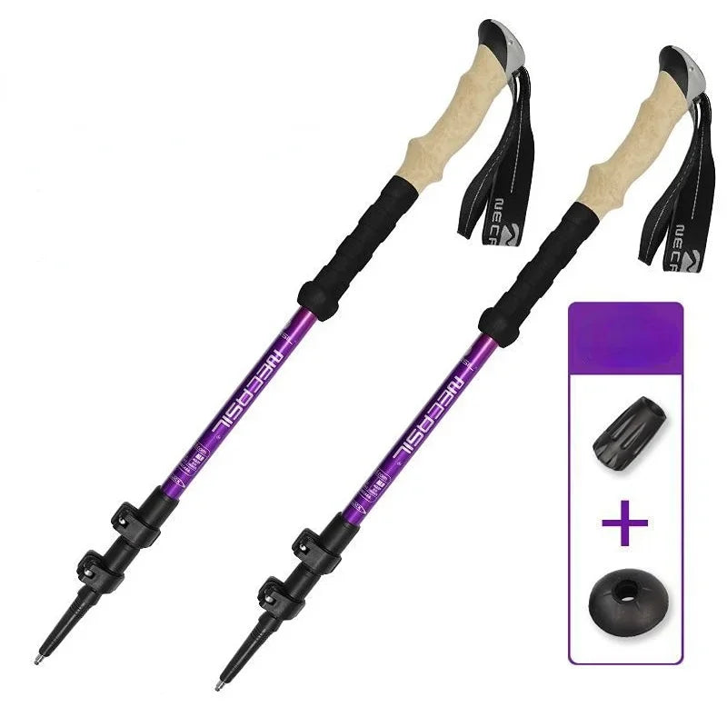 Ultralight Adjustable Collapsible Hiking Poles with Anti-Shock System – Telescopic Walking Sticks for Outdoor Adventures 10