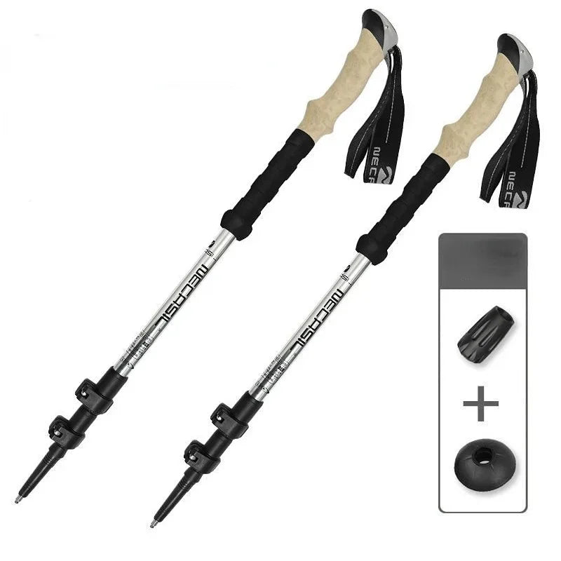 Ultralight Adjustable Collapsible Hiking Poles with Anti-Shock System – Telescopic Walking Sticks for Outdoor Adventures 7