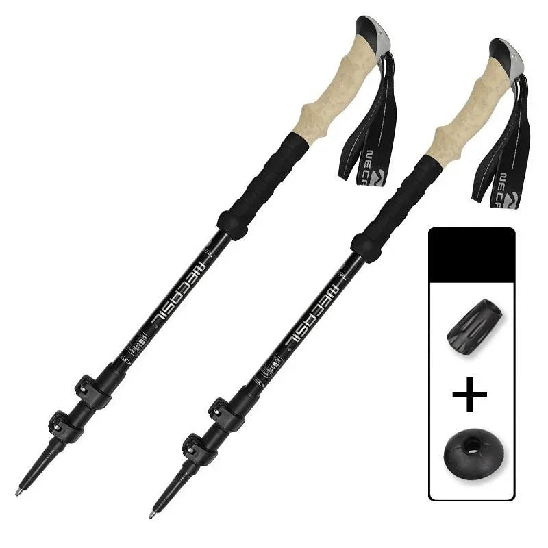 Ultralight Adjustable Collapsible Hiking Poles with Anti-Shock System – Telescopic Walking Sticks for Outdoor Adventures 8
