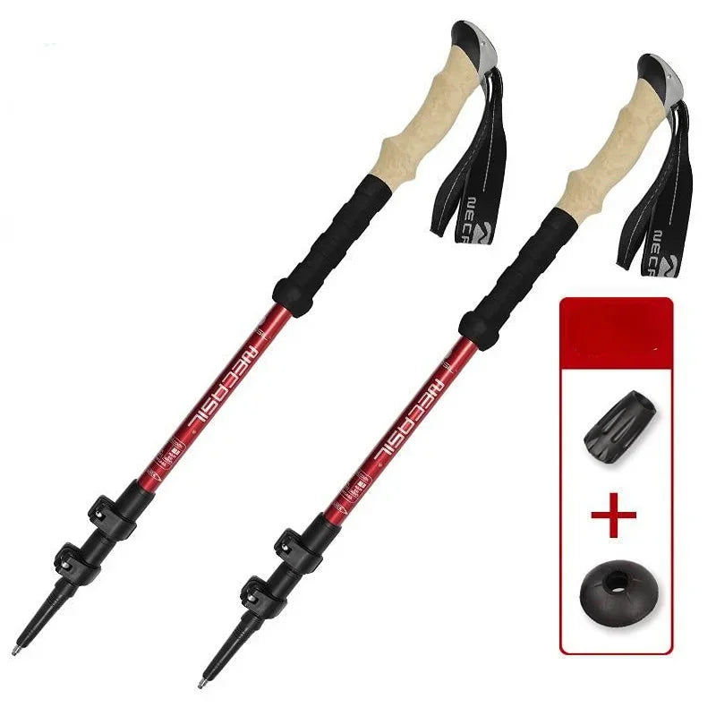 Ultralight Adjustable Collapsible Hiking Poles with Anti-Shock System – Telescopic Walking Sticks for Outdoor Adventures 9