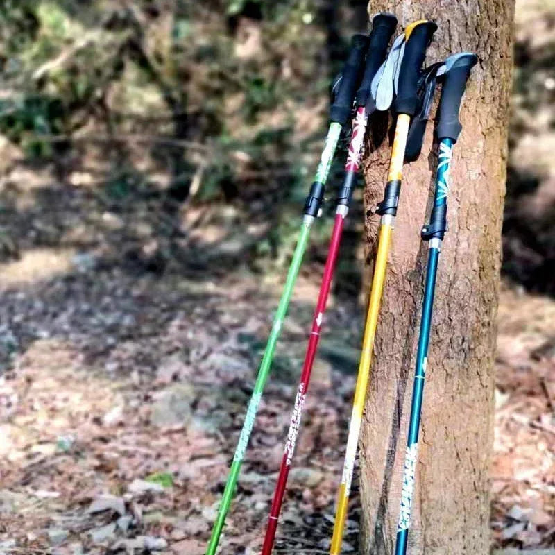 Ultralight Collapsible Hiking Poles with EVA Grip – Adjustable Telescopic Walking Sticks for Hiking and Camping 5