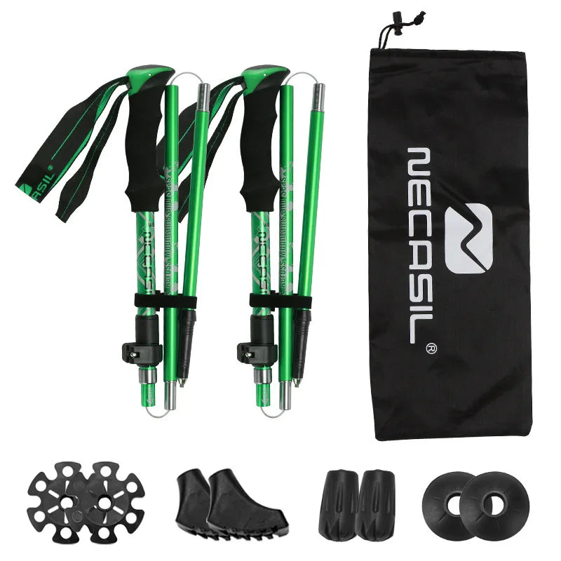 Ultralight Collapsible Hiking Poles with EVA Grip – Adjustable Telescopic Walking Sticks for Hiking and Camping 6