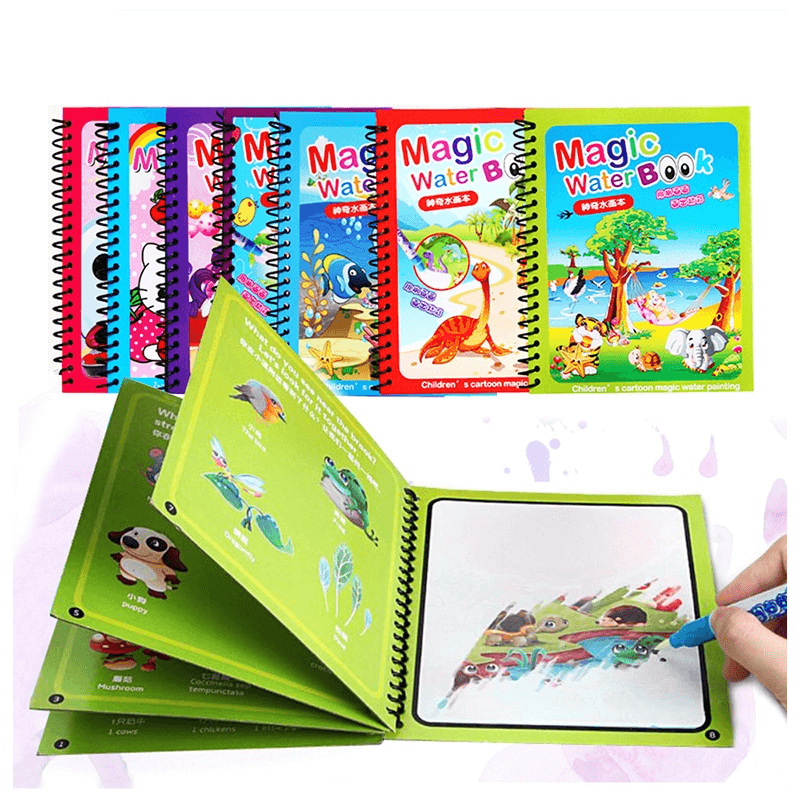 Kids Reusable Water Coloring Book Multi-Color Paper | Creative Learning-3
