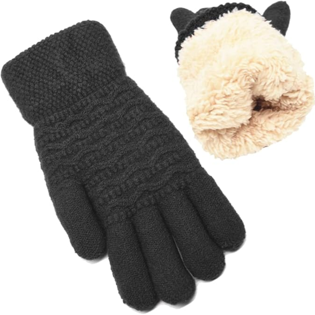 Women Fleece-Lined Knit Gloves | Valerie